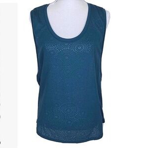 Fabletics Women's Blue Sleeveless Tank Top Athletic Workout Layering large